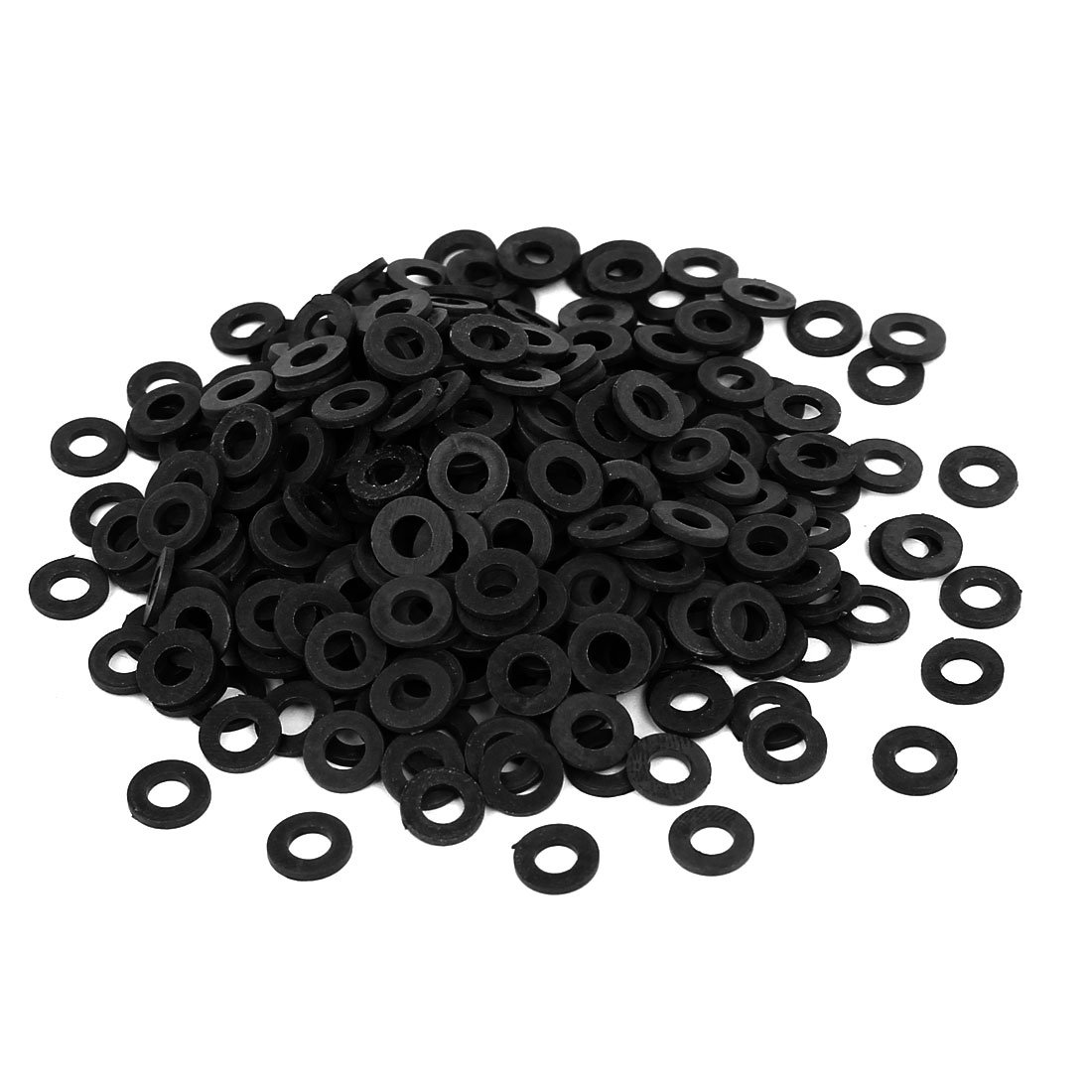 sourcingmap Nylon Flat Washers M4 8mm OD 4mm ID 1mm Thickness for Faucet Pipe Water Hose, Pack of 400