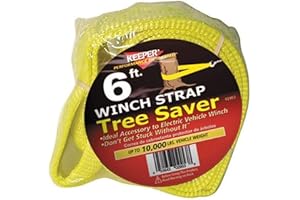Keeper 02953 Winch Strap Tree Saver with Loops 6' x 3'' 10,000 lb Vehicle Capacity
