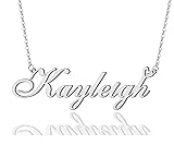 AOLO Kayleigh Heart Name Necklace Silver Stainless