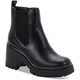 Aqua College Womens Raine Lug Sole Chelsea Boots Black 11 Medium (B,M)