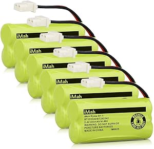 iMah BT183342/BT283342 2.4V 400mAh Ni-MH Phone Battery Pack Compatible with AT&T EL50003 EL52200 EL52500 CL80111 VTech CS6509 CS6519 CS6719 Handset Telephone, Pack of 6