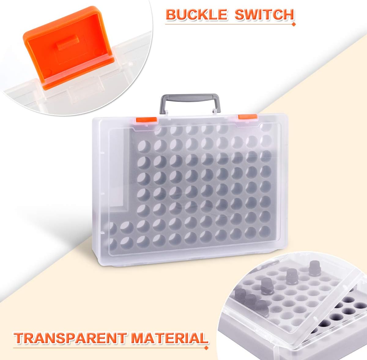 Essential Oil Storage Case Contains 73 Bottles and accessories with Stickers, Opener, Funnels, Pipettes, Bottles Organizer Holder Container (Not Include Bottles)