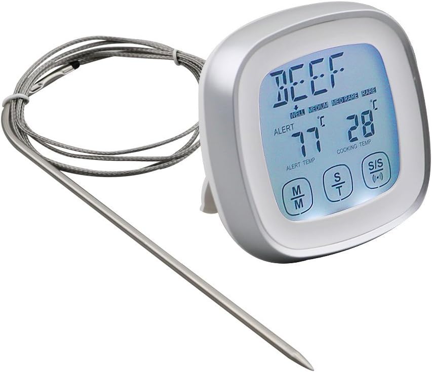 Termometro Digitale Per Carne Con Doppia Sonda E Lettura Istantanea - Magnete E Sonda Pieghevole