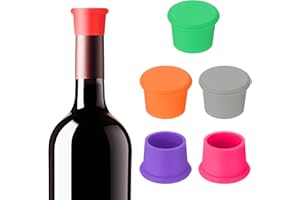 PATIKIL Silicone Wine Stoppers, Reusable Bottle Cover Wine Corks Bottle Caps Wine Saver Seal Keep Fresh for Beer Beverage Dri