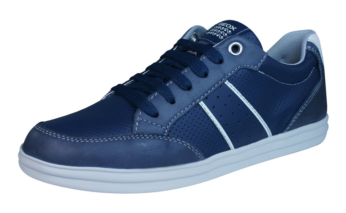 Geox J Anthor B Boys Leather Sneakers / Shoes-Blue-4