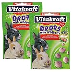 Vitakraft Rabbit Drops and 5.3-Ounce Pouch, Wild Berry (2-Pack)