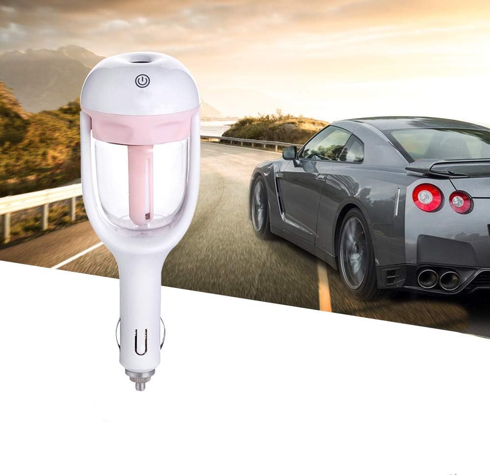 Car Humidifier Air Refresher Purifier Aromatherapy Essential Oil Diffuser (Pink)