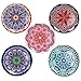 BMC Womens 5 pc Mixed Design Alloy Metal Folding Compact Travel Pocket Beauty Makeup Mirrors - Set 2: Mandala