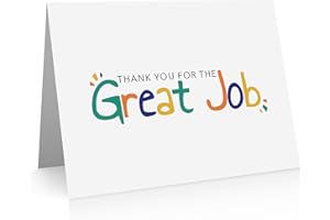 Great Job Note Cards (12 Cards and Envelopes) Employee Thank You - Good Job Cards