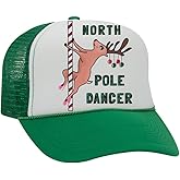 Santa North Pole Dancer Stripper Trucker Hat Cap Baseball Christmas Stocking Stuff Gift Funny Old School