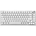 YUNZII B75 Mechanical Keyboard,75% Layout with Knob,Hot Swappable RGB Backlit Gasket Mounted, Creamy Typing, Double-Shot PBT Keycaps,Cherry Profile,for Win/Mac (White, Blue Grey Tactile Switch)