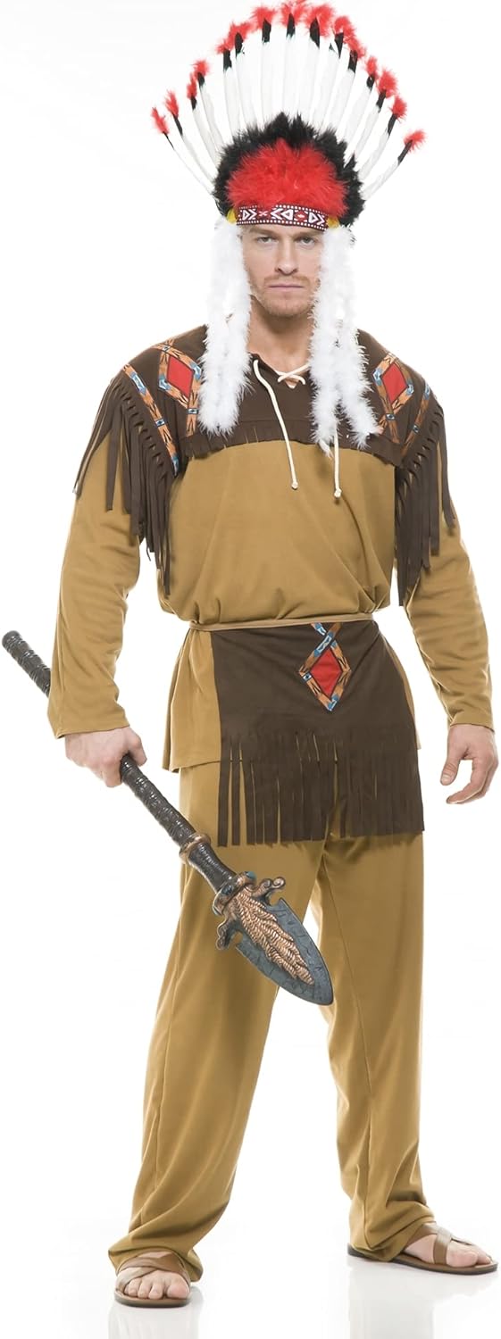 Charades Unisex-Adult's Indian Brave Headdress, One Size: Clothing