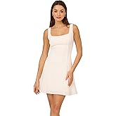 Adrianna Papell Womens Scallop Scuba Short Dress