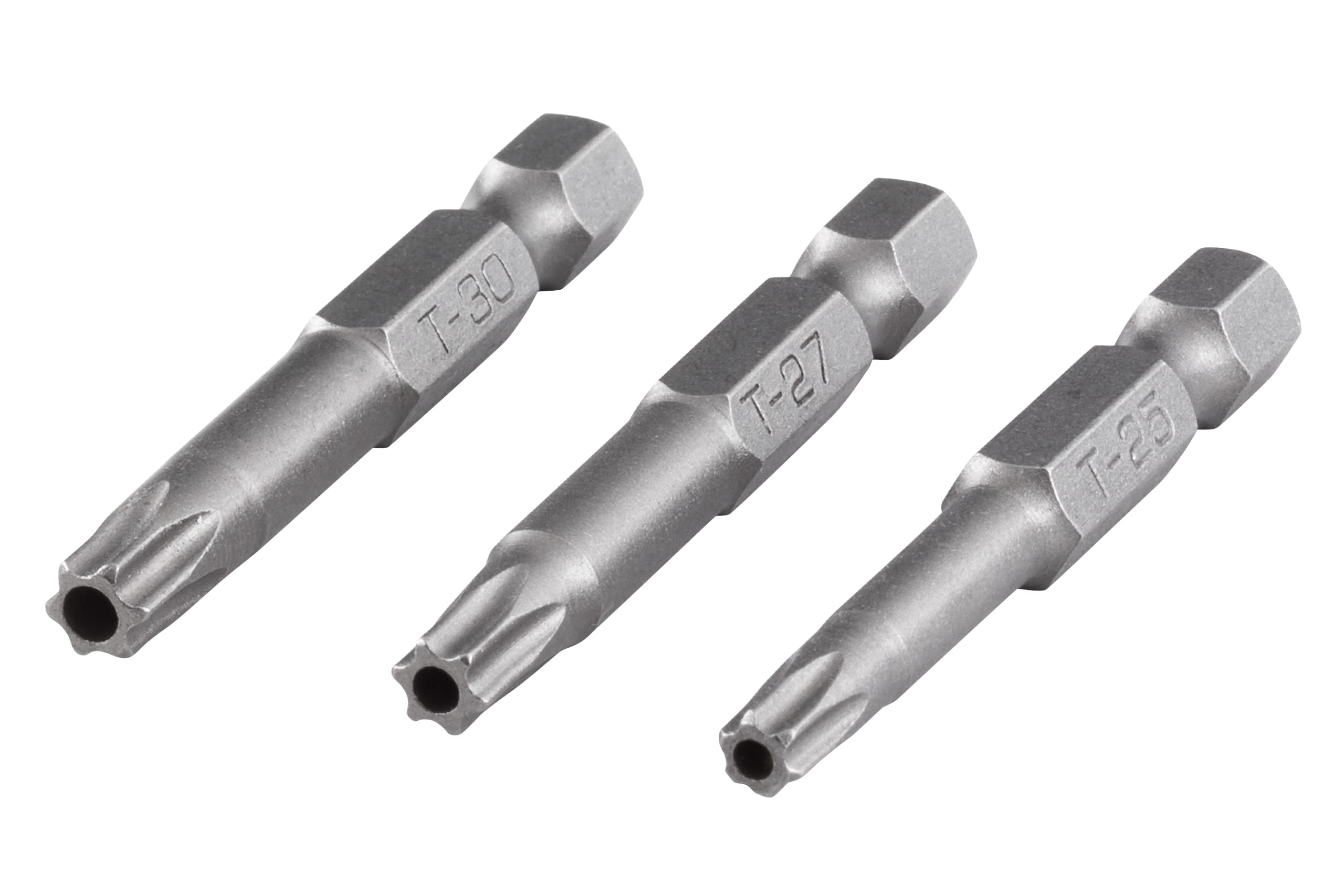 wolfcraft Bit Set, TORX® with Bore Hole (Size 7/8 / 9), 3 Pcs. I 1262000 I 3 Solid bits, 50 mm