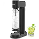 Philips Sparkling Water Maker ADD4901BKOQ/37, Plastic Soda Streaming Machine with Quick Twist Bottle, 1L BPA free PET Carbonating Bottle, Soda Maker Compatible with 60L CO2 Carbonator (NOT Included)