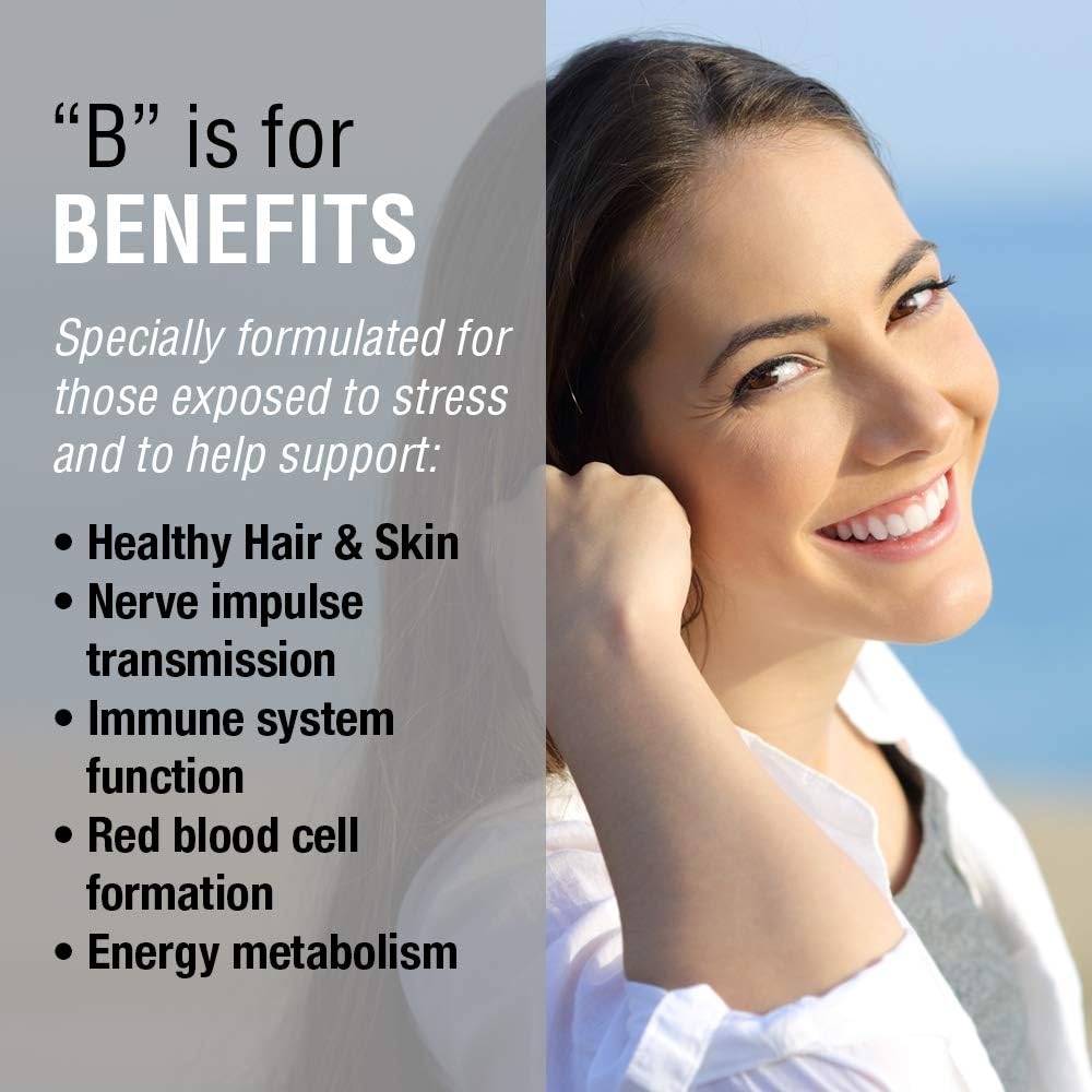 Solaray Vitamin B-Complex 250mg Natural Orange Flavor | Healthy Hair, Skin, Immune Function & Metabolism Support | Lab Verified | 50 Chewables: Health & Personal Care