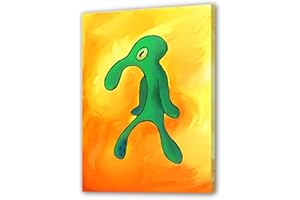 Gwindrise 16x20-Inches Bold and Brash Squid Painting Canvas Wall Art Home Decorations, Large Framed Paintings for Bedroom Office Wall Decor Gifts for Men Women
