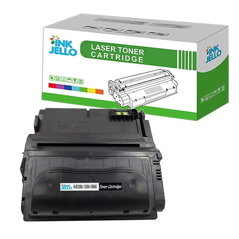 InkJello Compatible Toner Cartridge Replacement for HP LaserJet 4200 4200dtn 4200dtns 4200dtnsl 4200L 4200Ln 4200LVN 4200n 4200tn Q1338A (Black, 1-Pack)