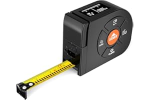 Aicevoos Laser Tape Measure 3-in-1, 196ft/60m Laser Distance Meter, 16ft/5m Digital Tape Measure, Regular Tape Measure, Area Volume Measuring Pythagorean Mode, Rechargeable