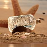 Drift Bottle Christmas Snow Globes Lantern, Shatterproof 10 Songs Music Box | Swirling Glitter, Shatterproof, USB &amp; Battery Powered Snow Globe, for Girl Office Nautical Gifts Birthday Home Fall Decor