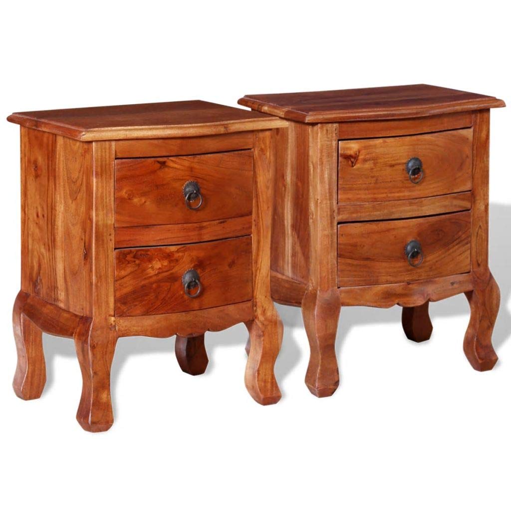 Amazon Com Tidyard 2 Pcs Nightstands Handmade With 2 Drawers As