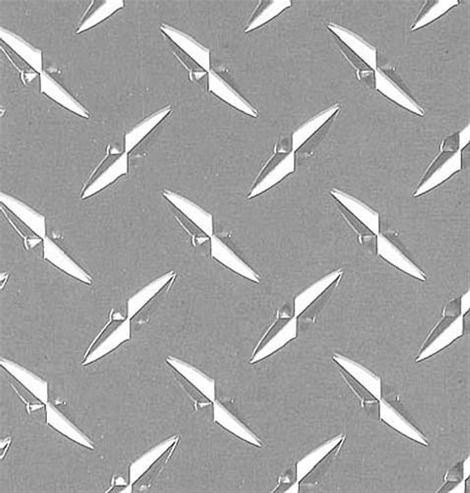 V019C Decal Sheet Chrome Diamond Plate 8x11" Automotive