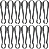 SOFPLATE 1 Box 200Pcs Lanyard Spring Hooks Lanyard Snap Hook Clip 22.5mm Black Iron Gourd Push Gate Metal Hanging Clasp Buckles Findings for Keychains ID Cards Purses Curtains Pet Tags DIY Making