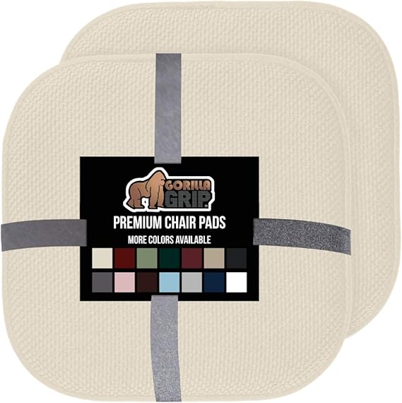 Gorilla Grip Original Premium Memory Foam Chair Cushions, 2