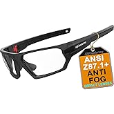 HTS HUNTERSKY Ballistic Tactical ANSI Z87.1+ Impact Protection Anti Fog Shooting Glasses Military Grade Airsoft Range