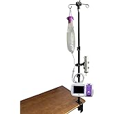 Feeding Tube Holder Stand Compatible Infinity Kangaroo Pump Rack for Gravity Syringe,Portable IV Pole for Travel,Enteral Gastrostomy Telescopic Pole,NG Tube Supplies Accessories (43 Inchs with Clamp)