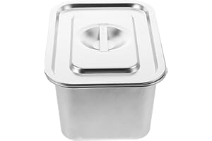 HOUDERCO Stainless Steel Food Waste Storage Box Lid Countertop Compost Bin for Kitchen for Kitchen Food