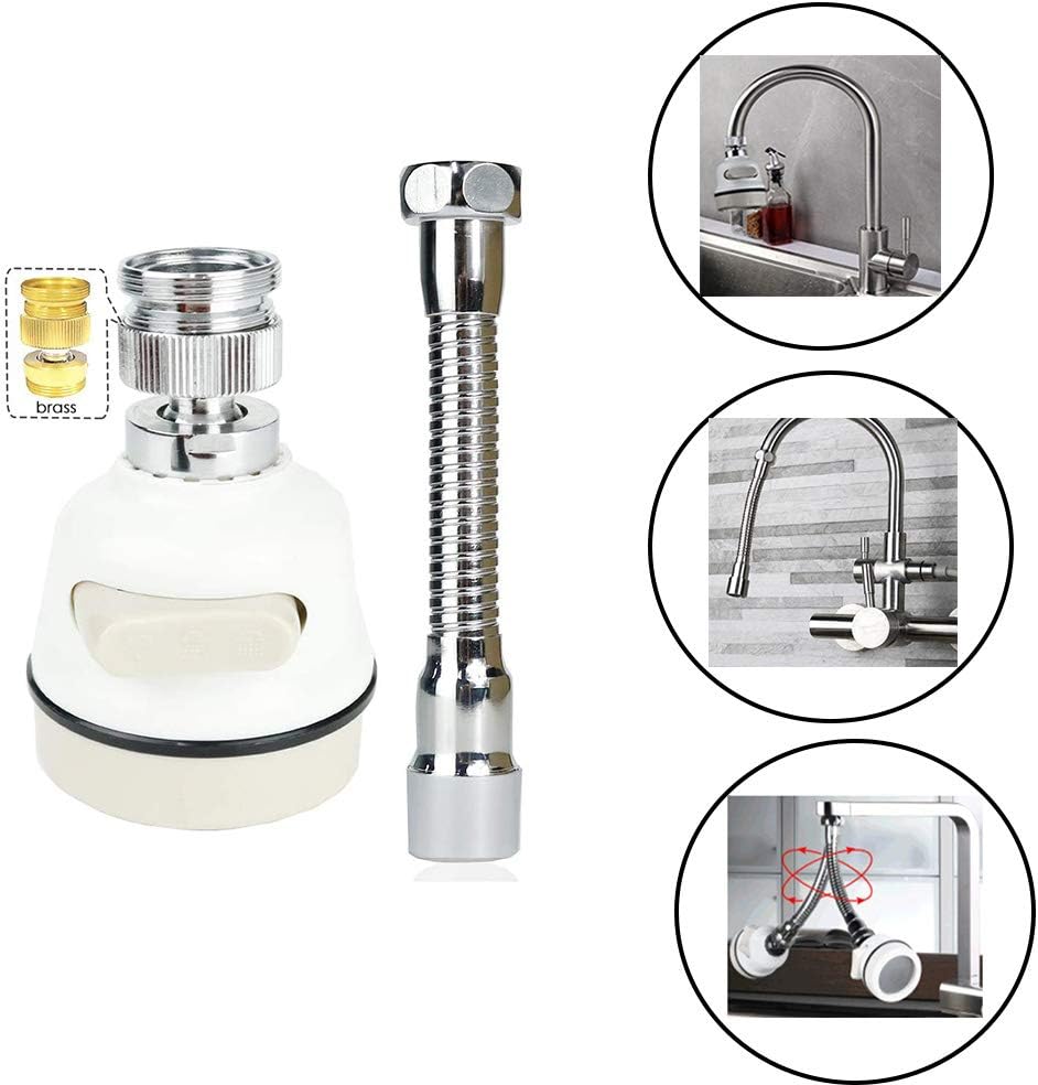 Anti Splash Kitchen Faucet 3 Modes Adjustable Booster Water Saver 360