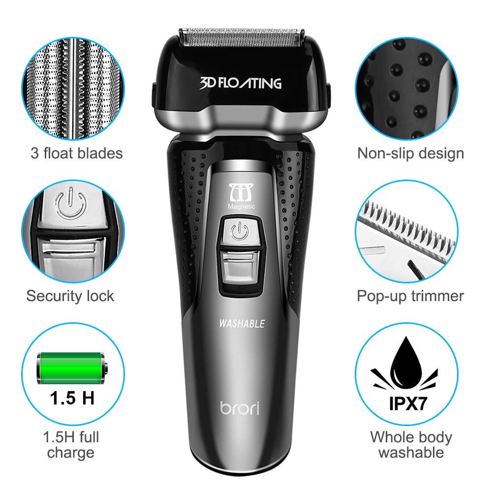 FLYCO Electric Razor Rotary Shaver for Men Cordless Rechargeable