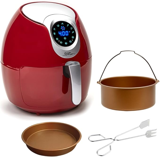 Power Air Fryer XL 3.4 QT Deluxe Red Air Fryer Amazon.ca Home & Kitchen