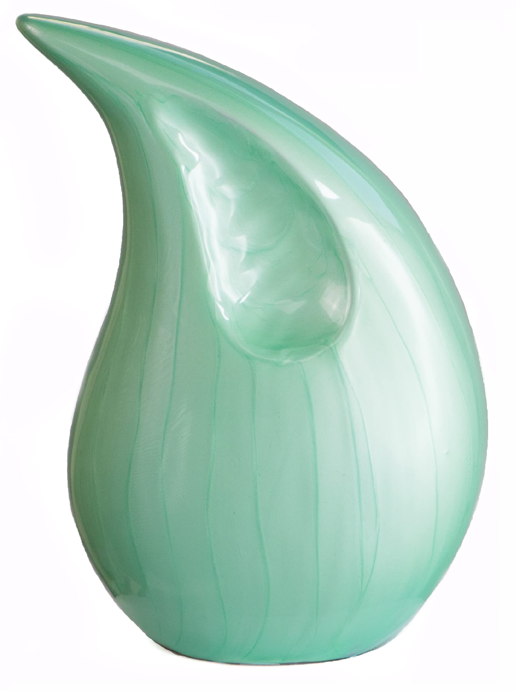 Royal Rapture Urn for ashes Cremation Memorial funeral Teardrop Jar Love Urns decorative Human Adult Child (Green, 8") RT01-04