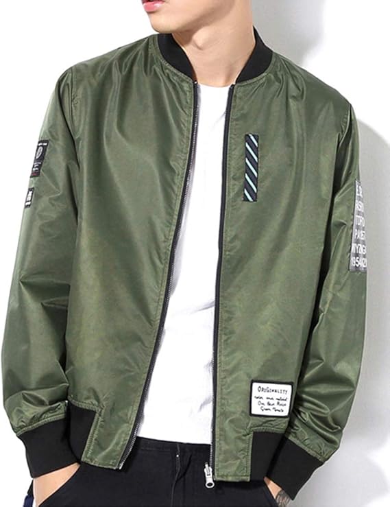 Amazon ラシャー Lasher メンズ フライトジャケット リバーシブル ブルゾン 春秋 長袖 ストリート 両面着 カジュアル ワッペン 上着 撥水 3色展開 M 4xl コート ジャケット 通販