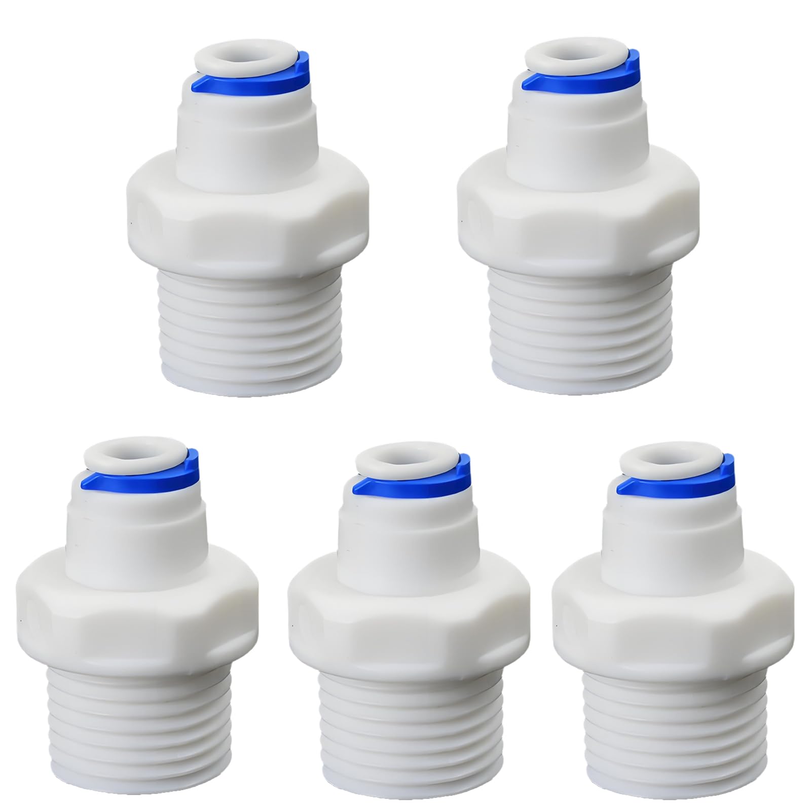 1/2" Male Thread Straight Through x 1/4" PE Hose OD