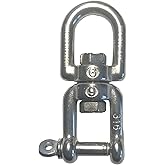 US Stainless Stainless Steel 316 Anchor Swivel Eye and Jaw 6mm or 1/4" Marine Grade