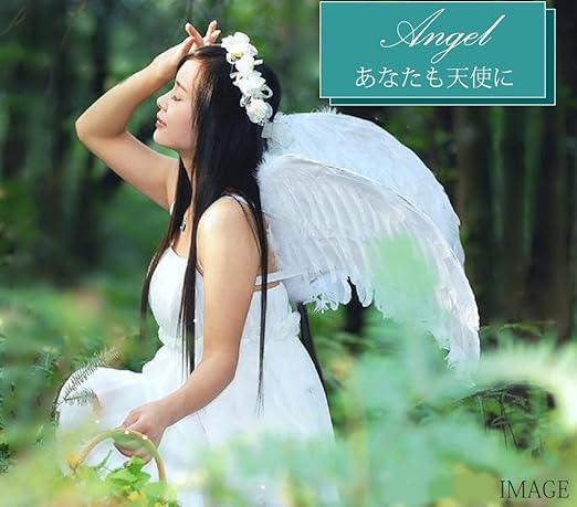 Amazon Ikinariya 天使の羽 コスプレ 天使の羽根 天使の輪 天使のステッキ 3点セット サイズ 60cm 40cm コスプレ 仮装 通販