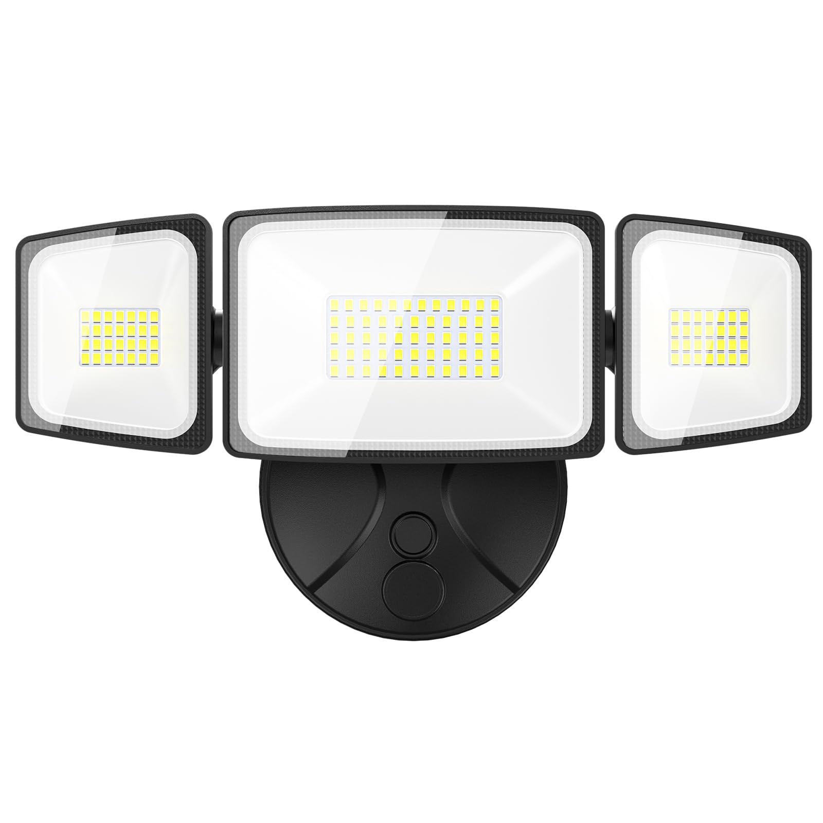 Photo 1 of Onforu 60W Flood Lights Outdoor, 6000LM Brightness Security Lights Switch Controlled, 3 Adjustable Heads, IP65 Waterproof, 6500K Wall Mount Exterior LED Flood Light