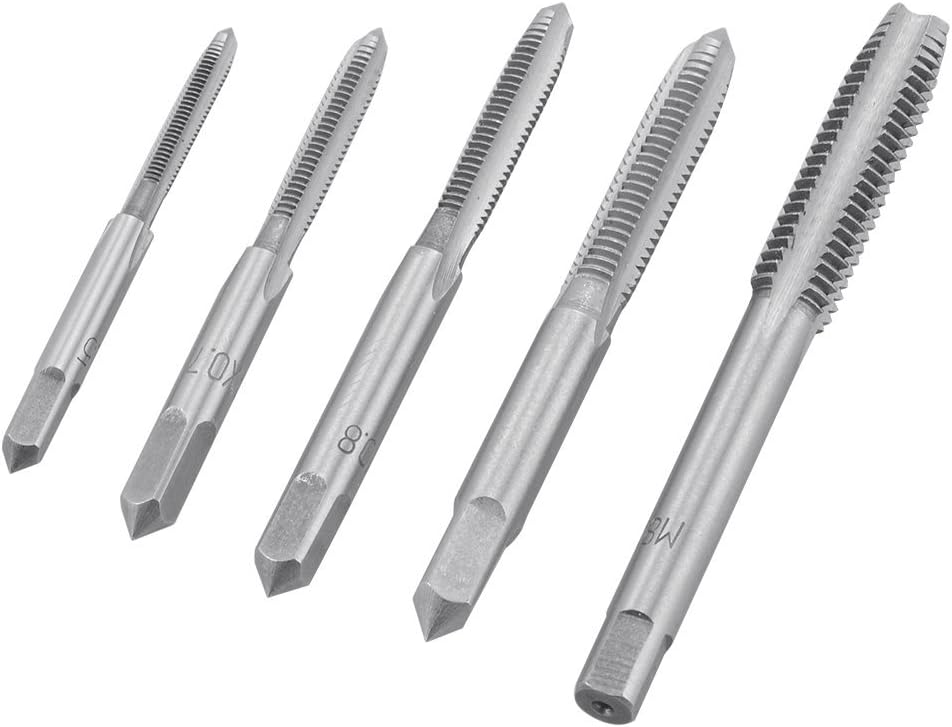 XCSOURCE HSS 4142 Straight Flute Machine Thread Metric Taps Right Hand Drill Bit M3 M4 M5 M6 M8 Wood Tools BI242 -5 Pieces