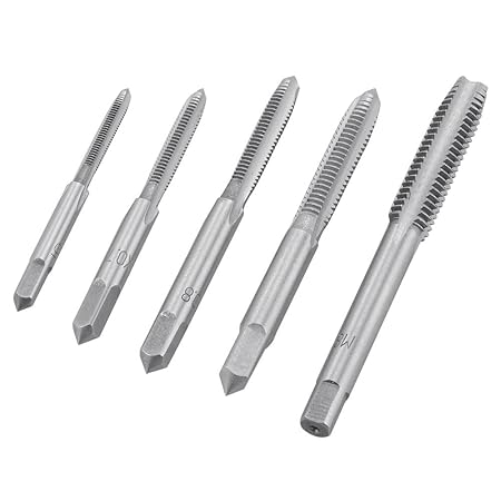 XCSOURCE 5pcs HSS 4142 Stright Flute Machine Thread Metric Taps Right Hand Drill Bit M3 M4 M5 M6 M8 Wood Tools BI242