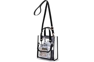 Missnine Small Clear Bag for Stadium Event Approved Clear Purse Women PVC Crossbody Bag Concert Shoulder HandBag