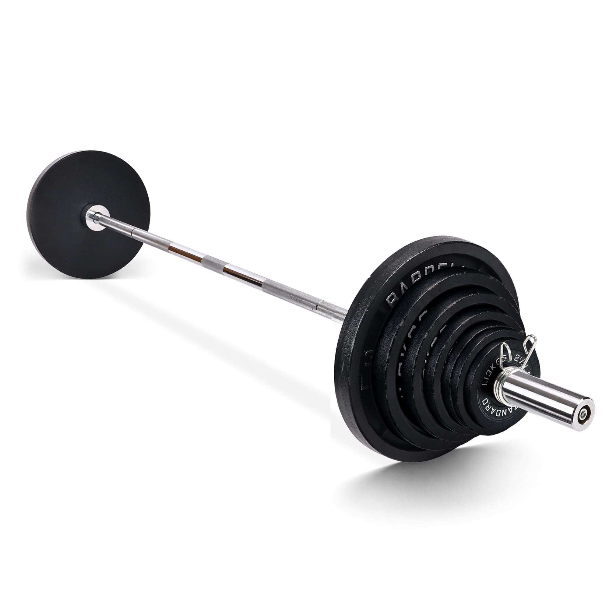 Fitvids Olympic 2-Inch Cast Iron Barbell Set, Including 255 Pounds Weight Plates Set & 7FT Olympic Bar(300 Pounds Total), Multiple Packages Image Fitvids Olympic 2-Inch Cast Iron Barbell Set, Including 255 Pounds Weight Plates Set & 7FT Olympic Bar(300 Pounds Total), Multiple Packages Image