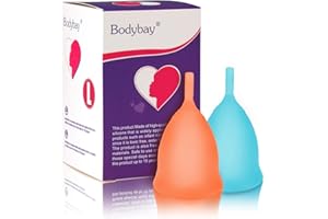 Bodybay Menstrual Cup, Set of 2 Periods Kit with FDA Registered，Best Feminine Alternative Protection to Tampons and Cloth Sanitary Napkins