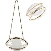 KJEYOB Clear Football Purse,Football Purses for Women,Acrylic Transparent Crossbody Bag,Clear Purse for Stadium Events