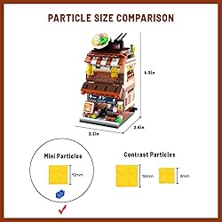 AXSDXA Japanese Street View Ramen Shop, 412PCS Mini