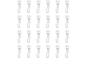 KXLife Carrier Rollers for Flexible Ceiling Curtain Track, Bendable Curtain Track Pulley, Curtain Track Carrier Hooks(Set of 24)