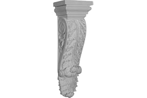 Ekena Millwork COR05X04X17ST 5 7/8-Inch W x 4 1/4-Inch D x 17 3/4-Inch H Stockport Corbel , White