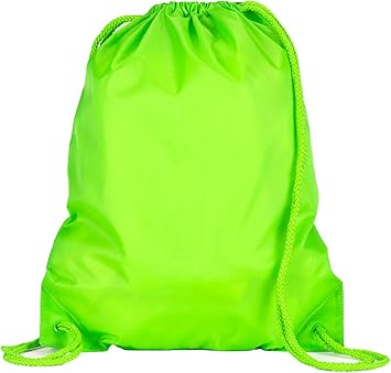 lime green drawstring bag